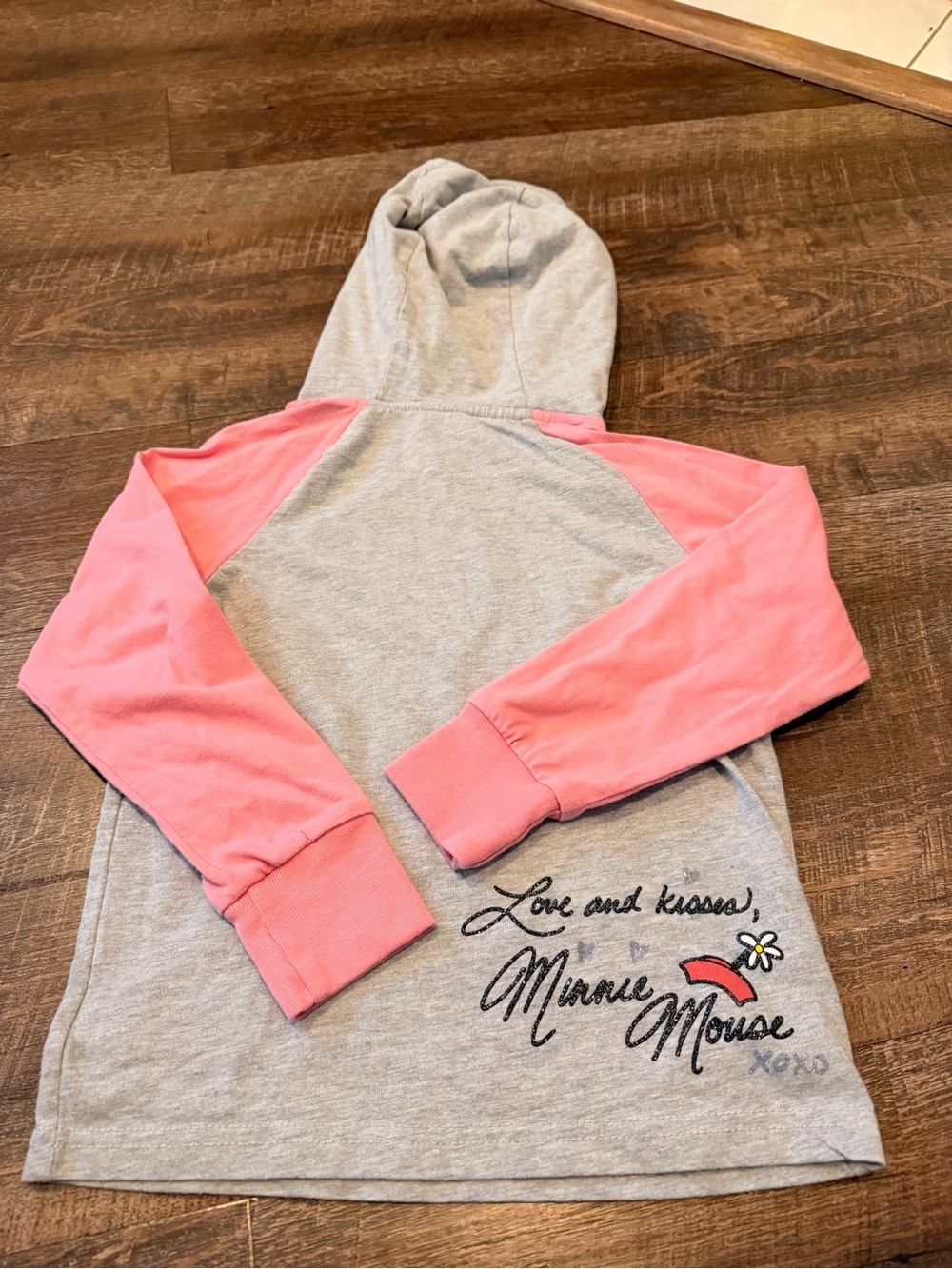 Disney Parks Minnie Mouse Hooded Tunic Hoodie Girls Size Small - Picture 5 of 5